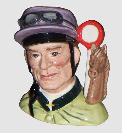 "The Jockey" Royal Doulton Character Toby Jug D6877 - Medium (4")