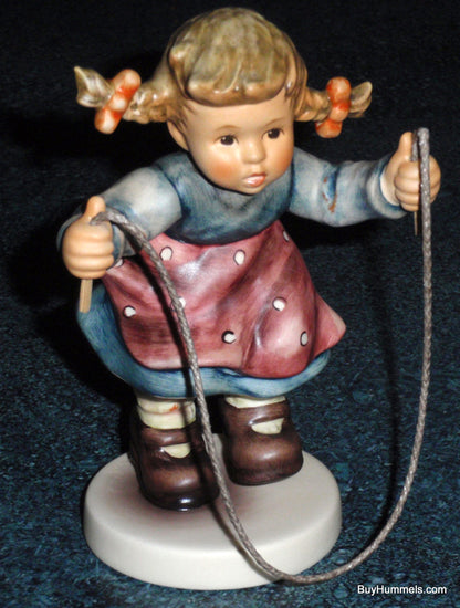 "Jump For Joy" Goebel Hummel Figurine #2048/A - Girl With Pigtails Jumping Rope - CUTE!