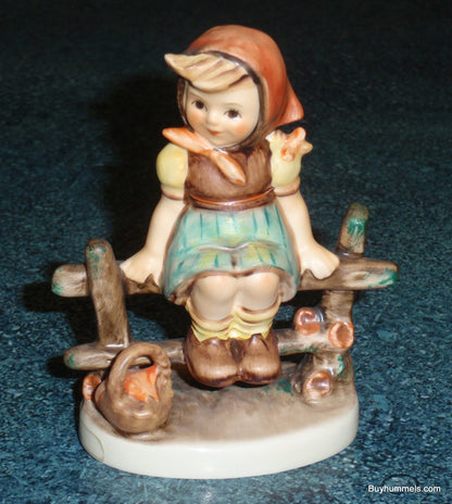 "Just Resting" Goebel Hummel Figurine #112 3/0 - Little Girl On Fence