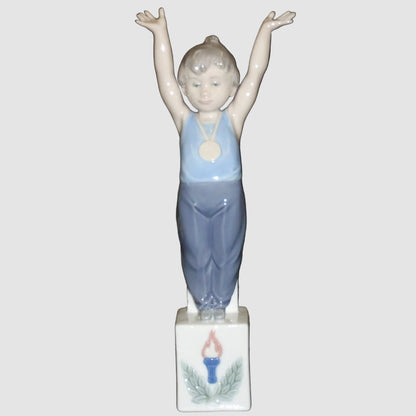 "Olympic Champion" Lladro Figurine #5871 - Rare Boy Olympian (9")