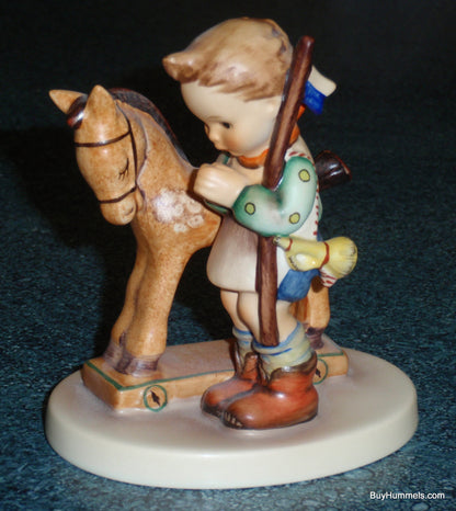 "Prayer Before Battle" Goebel Hummel Figurine #20 - Boy With Rocking Horse - CUTE!