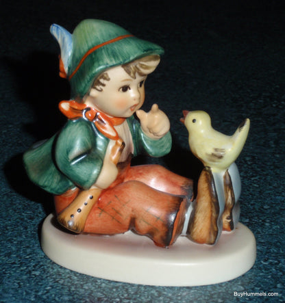 "Singing Lesson" Goebel Hummel Figurine #63 - Boy With Yellow Song Bird!