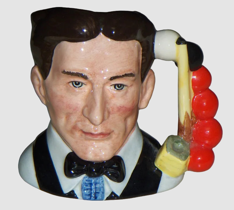Royal Doulton The Snooker Player Character Jug D6879 Stanley James Taylor Billiards Pool Cue Chalk Handle Toby Jug Vintage England Porcelain