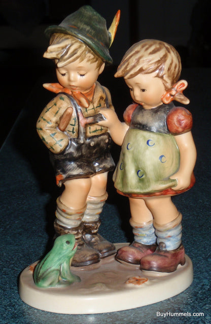 "Timid Little Sister" Hummel Figurine #394 Brother Protecting Sister From Frog!