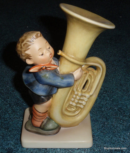 "The Tuba Player" Goebel Hummel Figurine #437 - Little Boy With BIG Tuba!