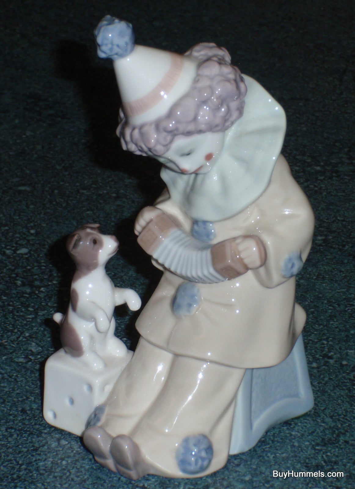 Pierrot With Concertina Lladro Clown And Puppy Dog Figurine #5279 - Collectible Gift!