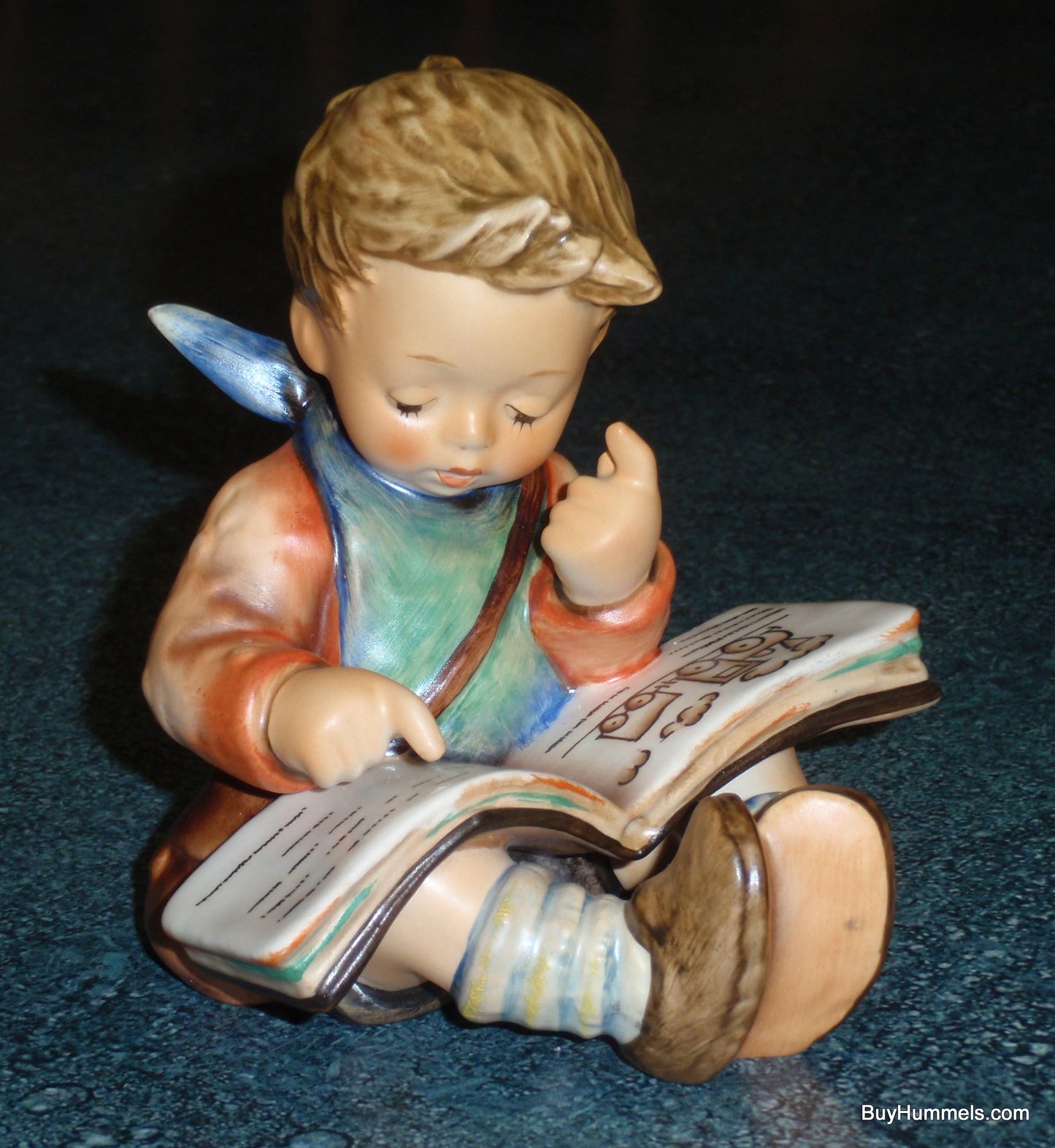 "Thoughtful" Goebel Hummel Figurine #415 - Little Boy Reading A Book