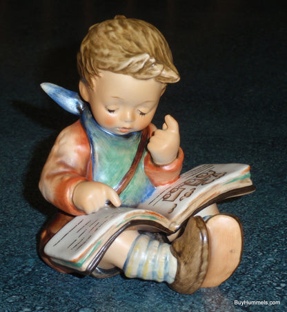 "Thoughtful" Goebel Hummel Figurine #415 - Little Boy Reading A Book