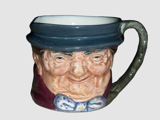 Tony Weller Royal Doulton Mini Character Toby Jug D6044 Charles Dickens Leslie Harradine Harry Fenton Vintage England Ceramic