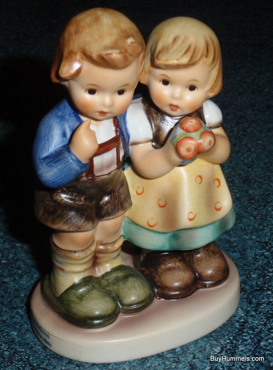 Goebel Hummel Figurine "We Congratulate" #220 - Boy And Girl With Flowers!