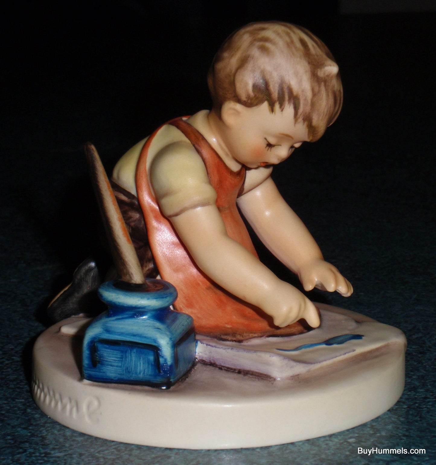 "With Loving Greetings" #309 Goebel Hummel Figurine - Little Boy Painting!