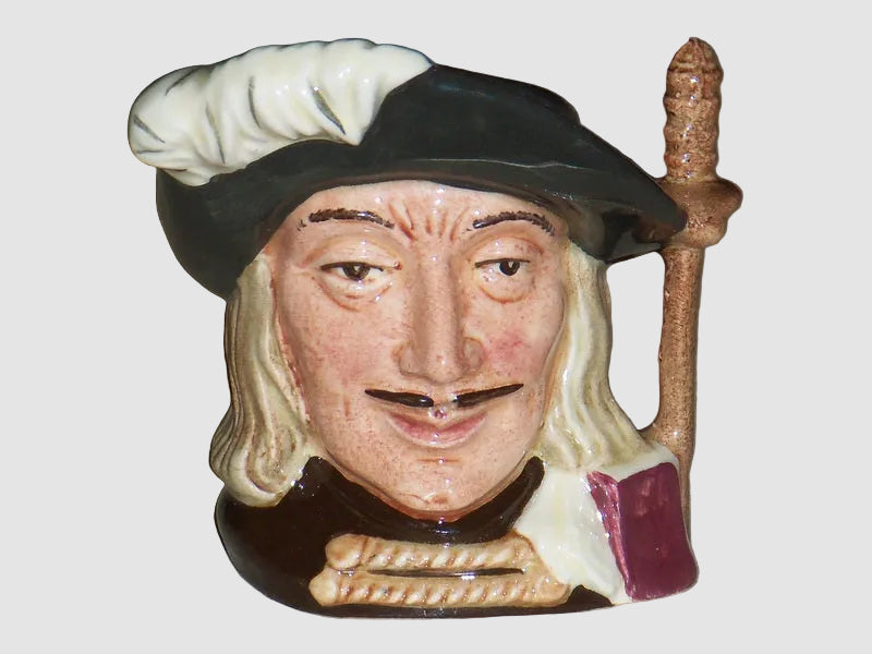 Royal Doulton Aramis Character Jug D6508 Small Three Musketeers Sword Handle Toby Jug Vintage England Porcelain Bone China