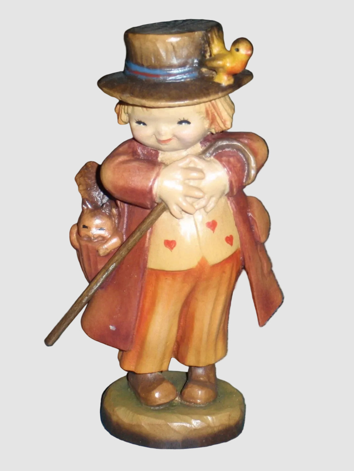 "Happy Wanderer" Anri Juan Ferrandiz Wood Carving #651575 - With Box (6")
