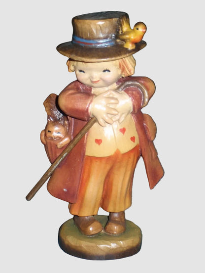 "Happy Wanderer" Anri Juan Ferrandiz Wood Carving #651575 - With Box (6")