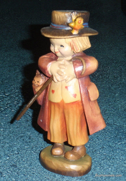 "Happy Wanderer" Anri Juan Ferrandiz Wood Carving #651575 - With Box (6")