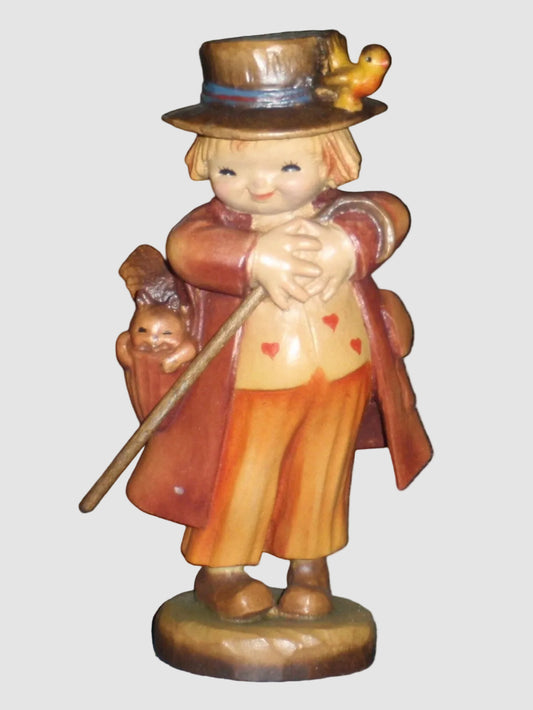 "Happy Wanderer" Anri Juan Ferrandiz Wood Carving #651575 - With Box (6")