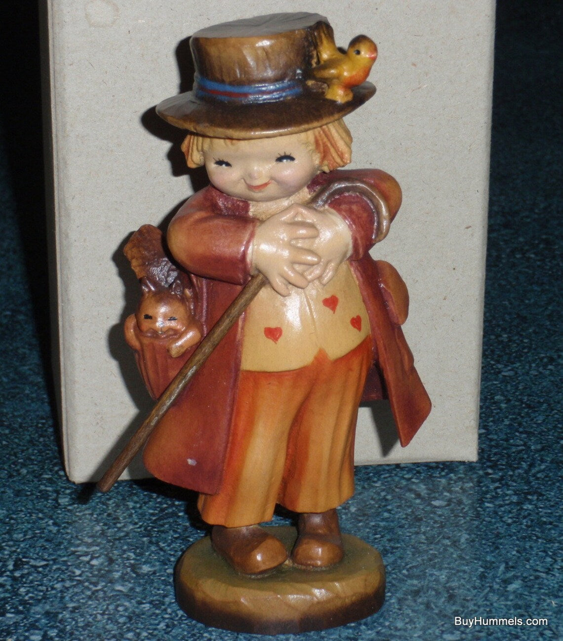 "Happy Wanderer" Anri Juan Ferrandiz Wood Carving #651575 - With Box (6")