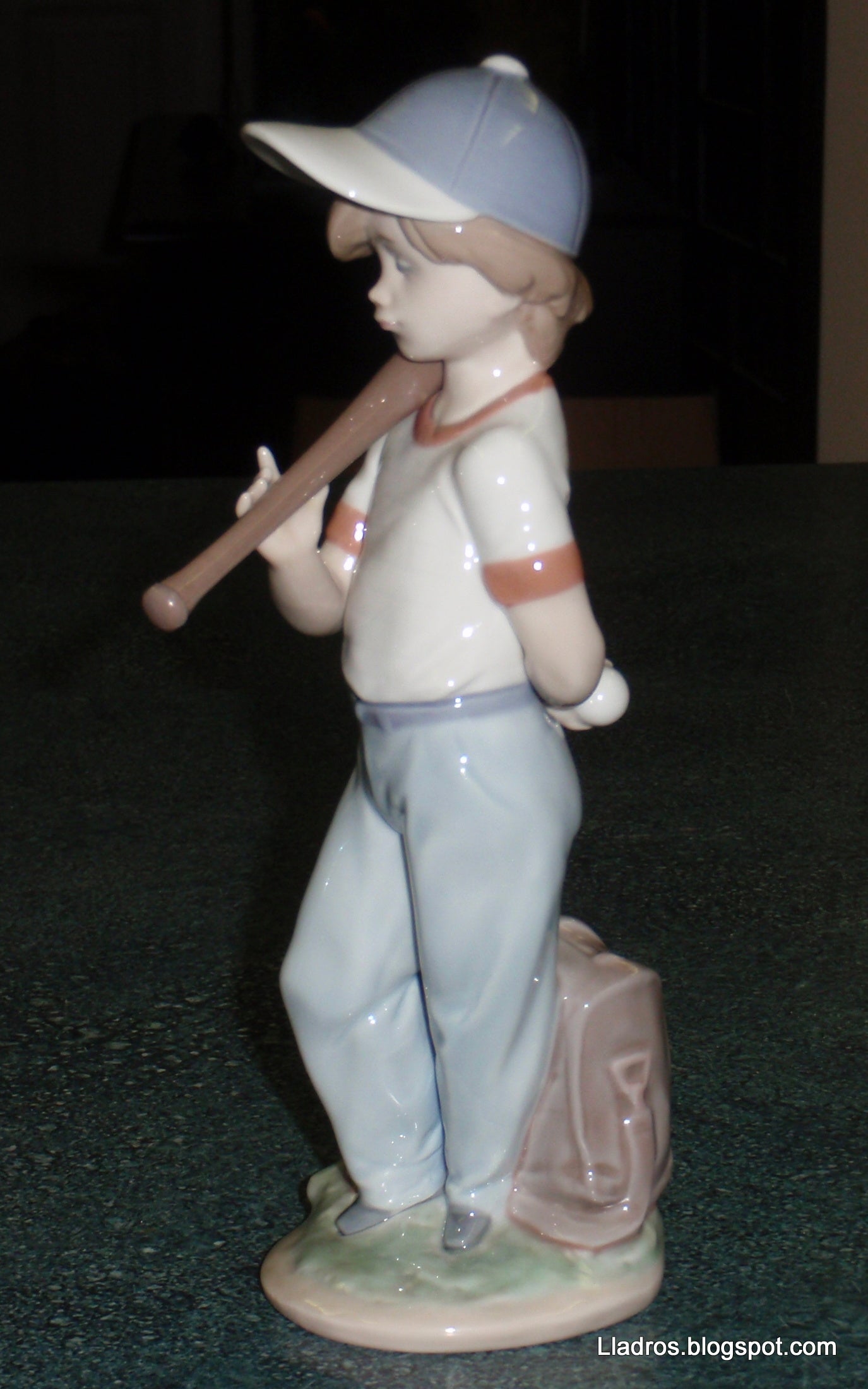 "Can I Play" Lladro Baseball Boy Figurine #7160