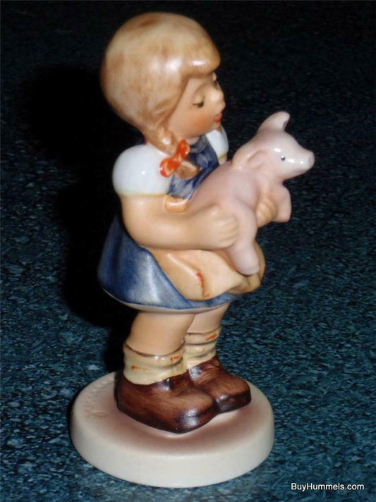 "Pigtails" Goebel Hummel #2052 Figurine Cute Little Girl With Piglet CUTE GIFT!