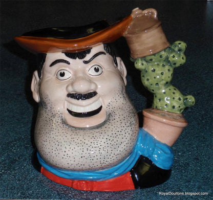 "Desperate Dan" Royal Doulton Character Jug D7006 - Large 7" (The Dandy Comic)