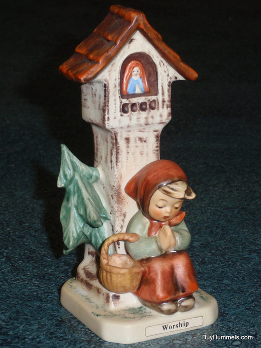 "Worship" Goebel Hummel Figurine #84/0 - Little Girl Praying By Shrine