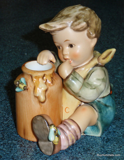 Honey Lover Goebel Hummel Figurine #312/I TMK7 - Little Boy Eating Honey With Bumble Bees