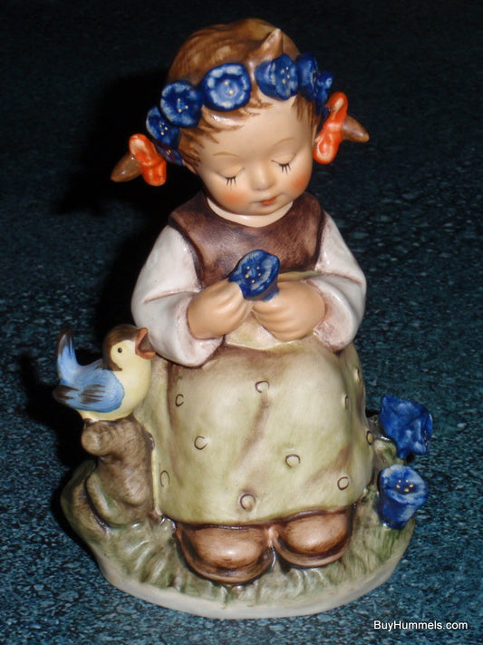 "Botanist" Goebel Hummel Figurine #351 Girl With Blue Bird & Flowers - GIFT!