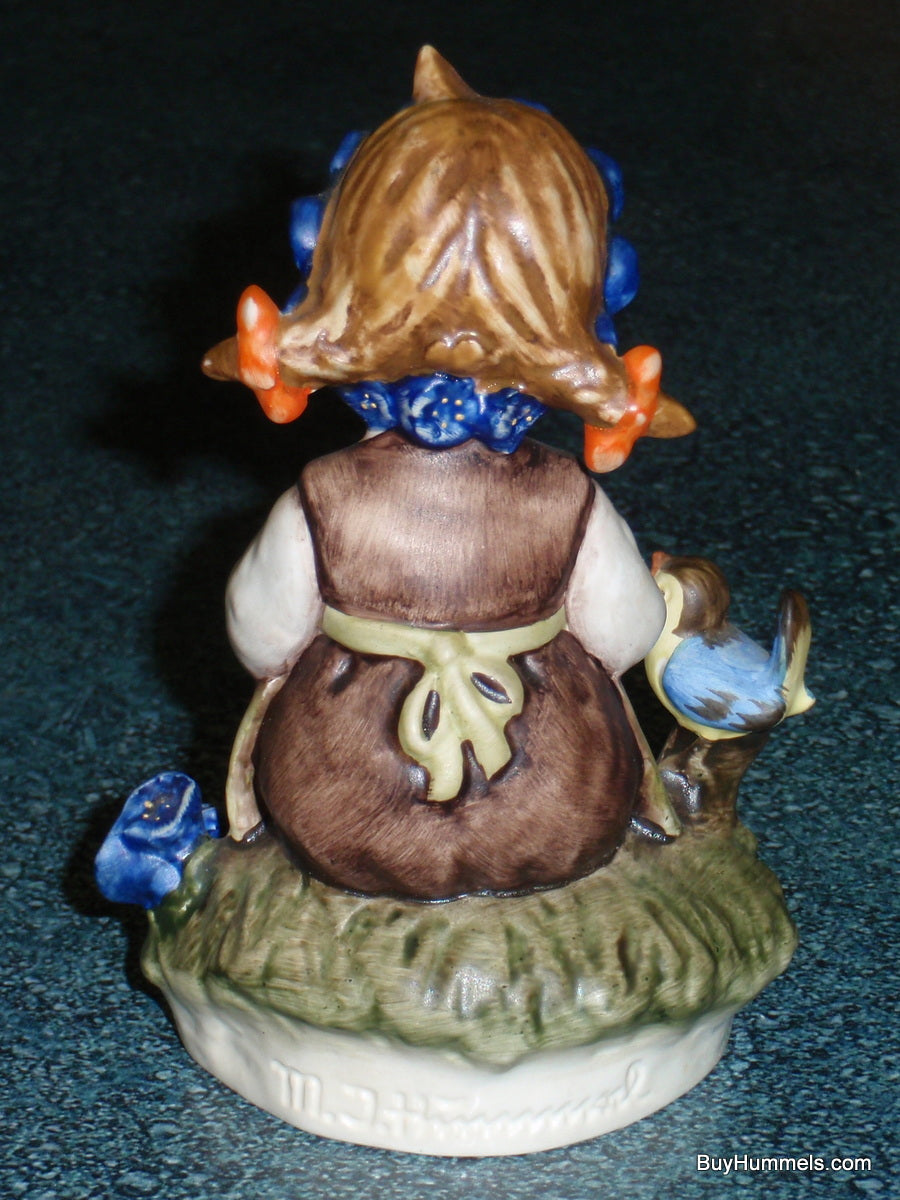 "Botanist" Goebel Hummel Figurine #351 Girl With Blue Bird & Flowers - GIFT!