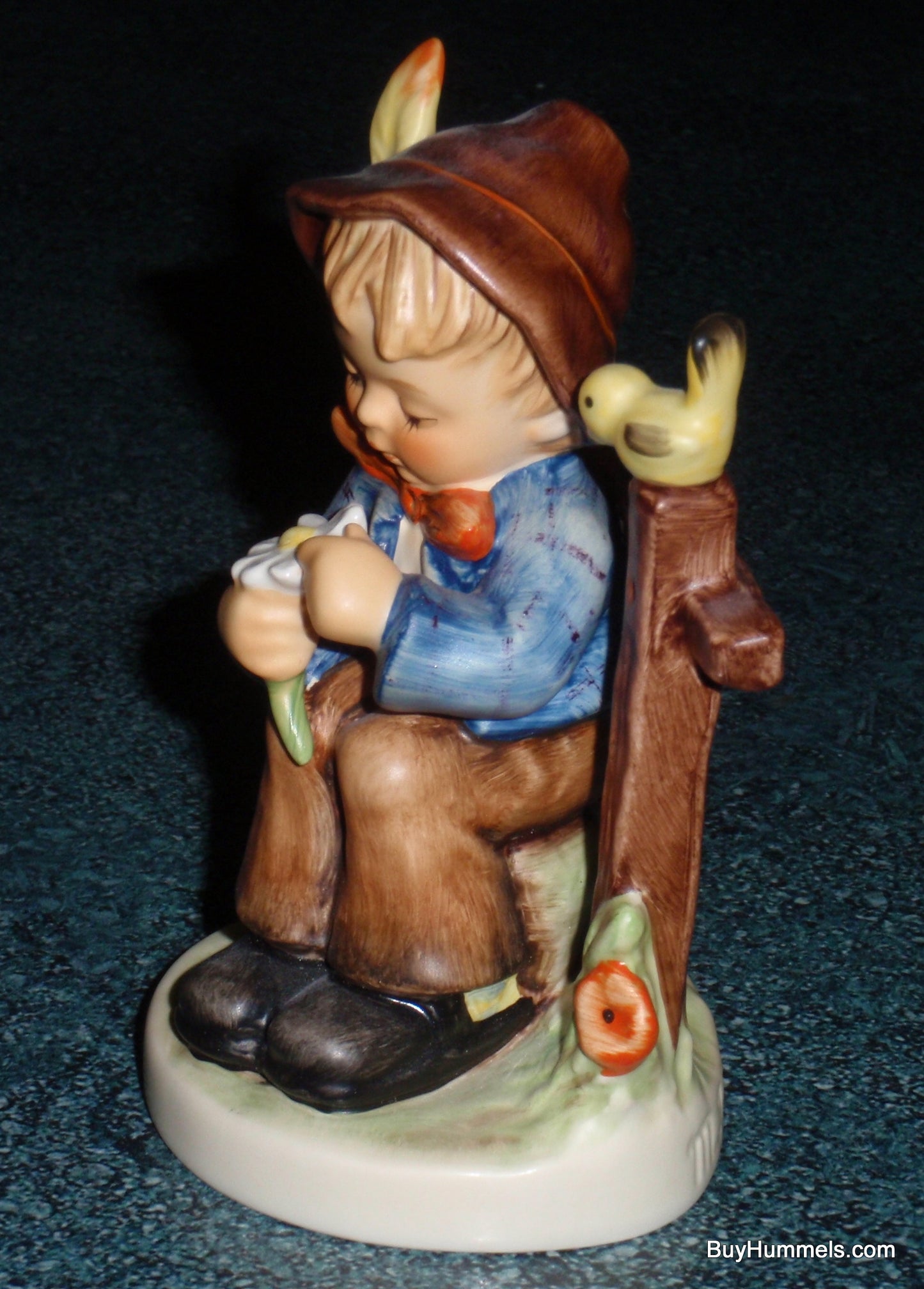 "She Loves Me, She Loves Me Not" Goebel Hummel Figurine #174 - Closed Eyes