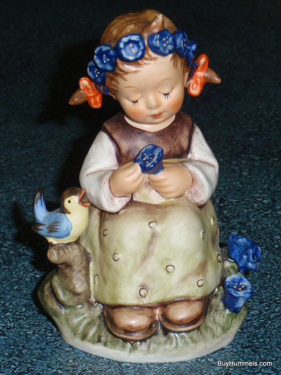 "Botanist" Goebel Hummel Figurine #351 Girl With Blue Bird & Flowers - GIFT!