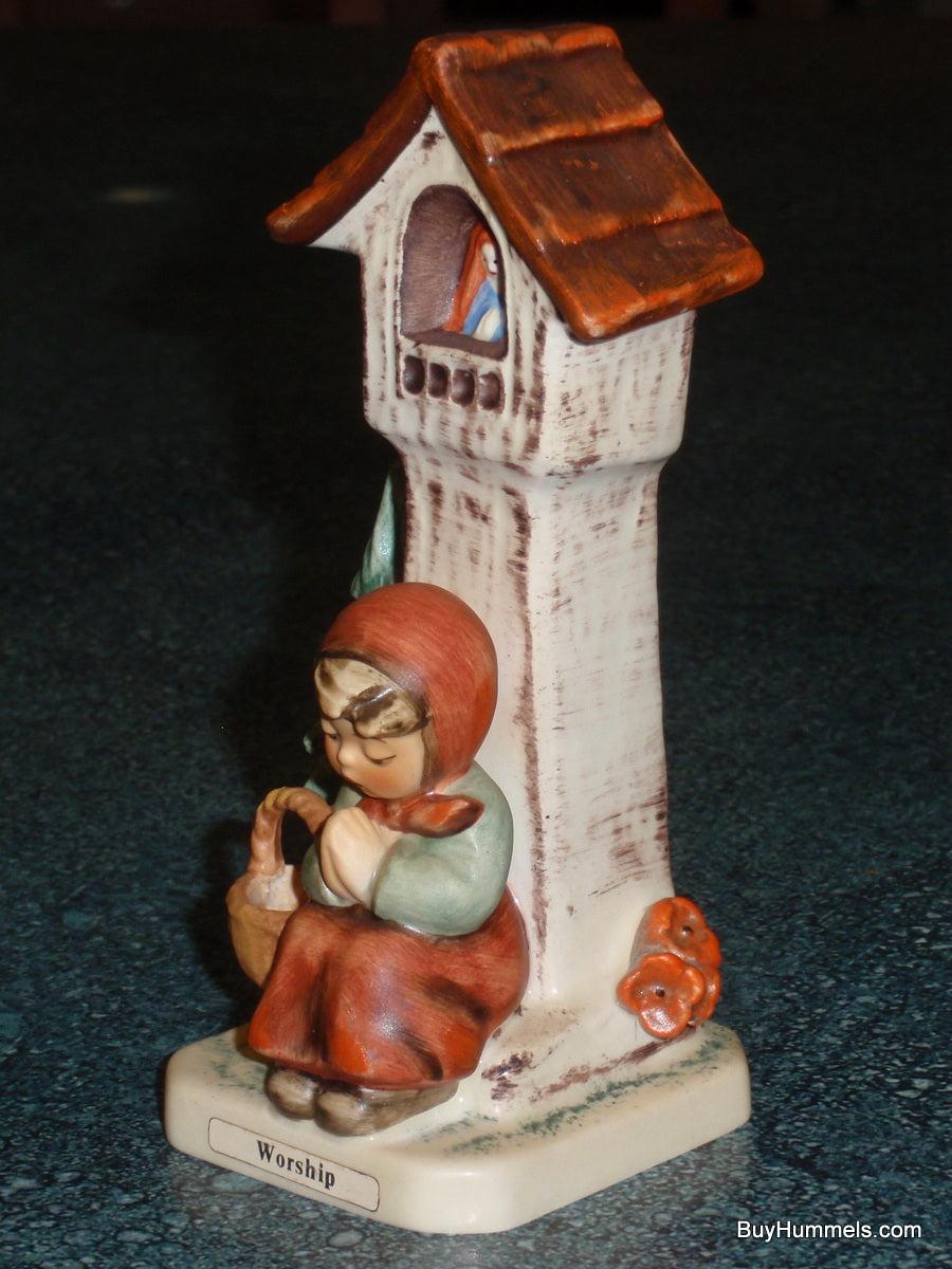 "Worship" Goebel Hummel Figurine #84/0 - Little Girl Praying By Shrine