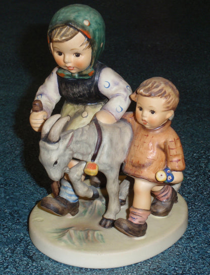 "Homeward Bound" Goebel Hummel Figurine #334 - Brother And Sister With Goat!