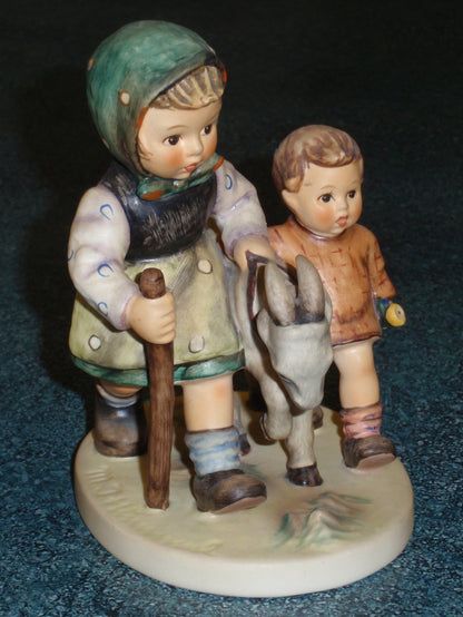 "Homeward Bound" Goebel Hummel Figurine #334 - Brother And Sister With Goat!