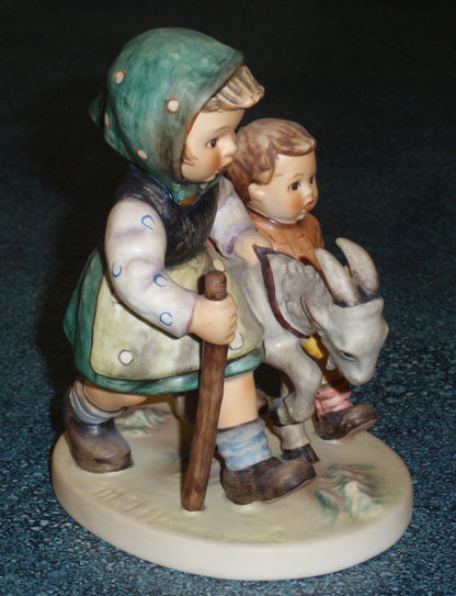 "Homeward Bound" Goebel Hummel Figurine #334 - Brother And Sister With Goat!