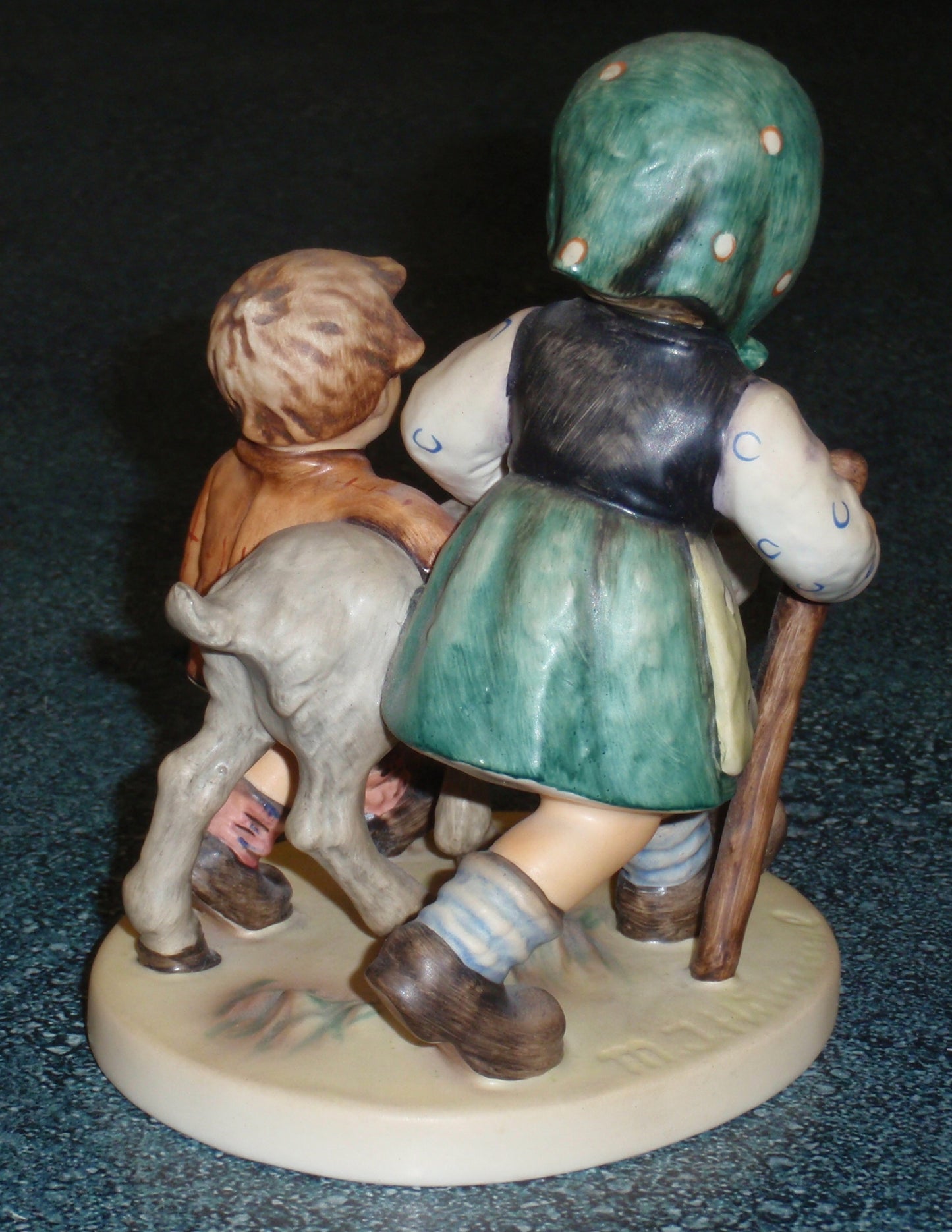 "Homeward Bound" Goebel Hummel Figurine #334 - Brother And Sister With Goat!