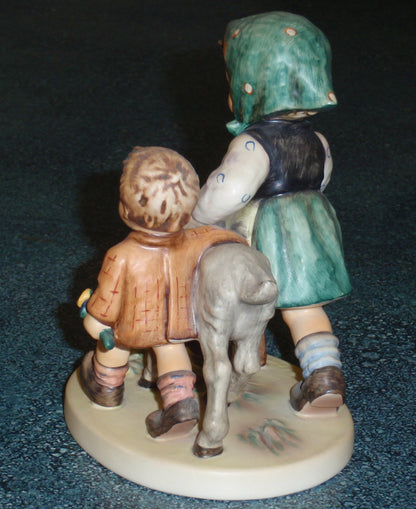 "Homeward Bound" Goebel Hummel Figurine #334 - Brother And Sister With Goat!