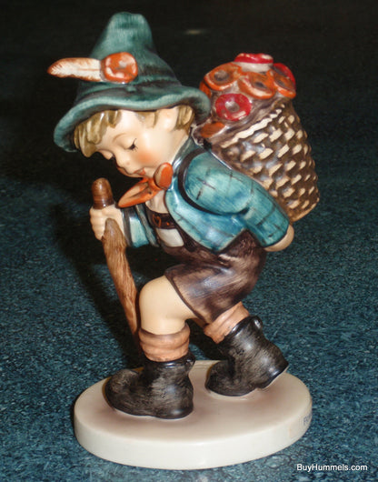 "Flower Vendor" #381 Goebel Hummel Figurine - Little Boy With BIG Basket Of Flowers!