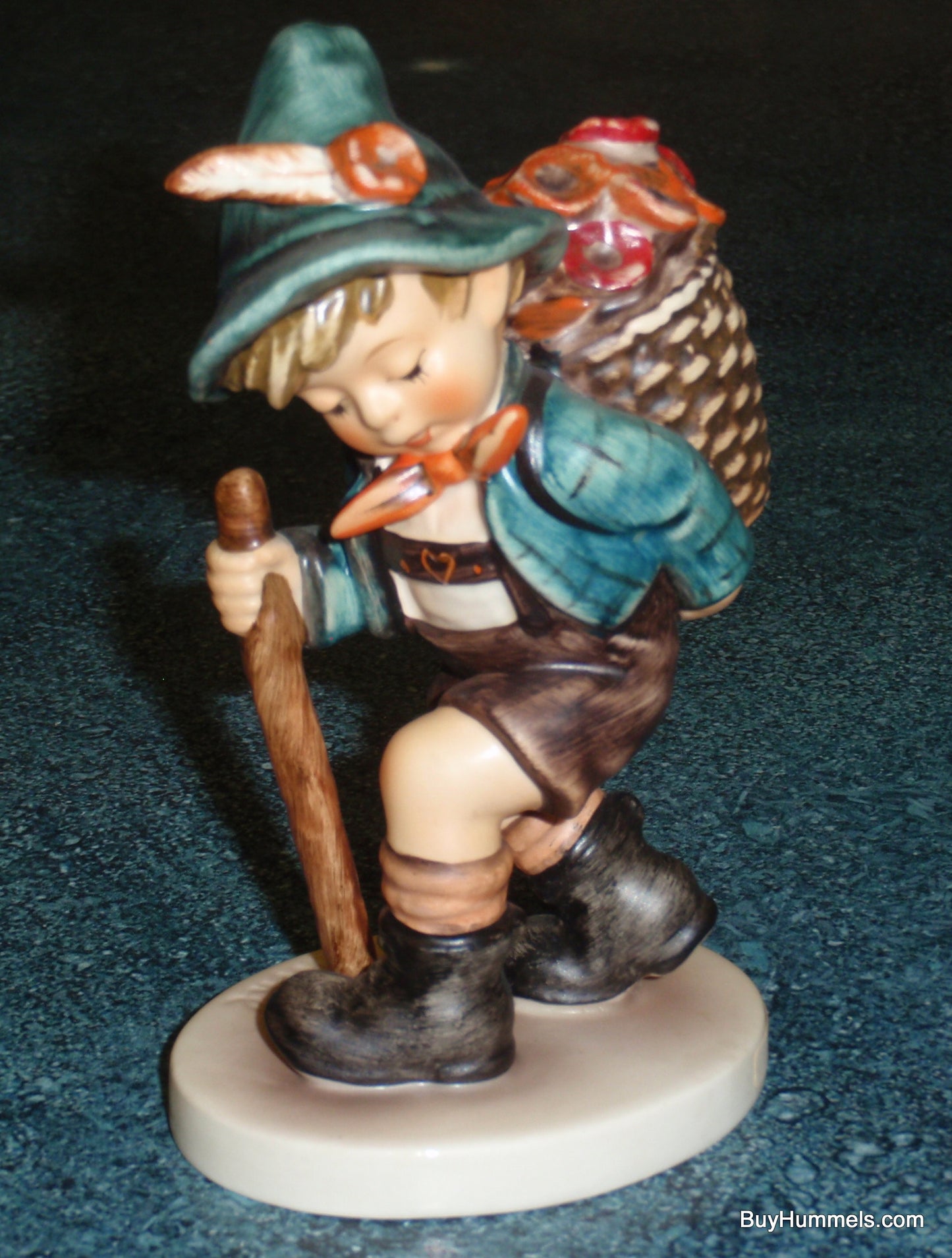 "Flower Vendor" #381 Goebel Hummel Figurine - Little Boy With BIG Basket Of Flowers!