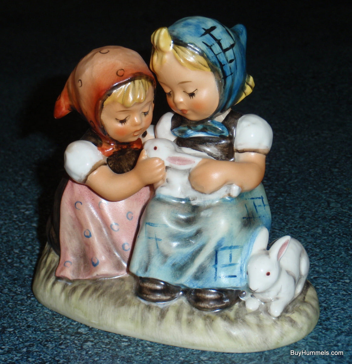 Easter Time Goebel Hummel Figurine #384 - Two Girls With Rabbits Easter Gift!