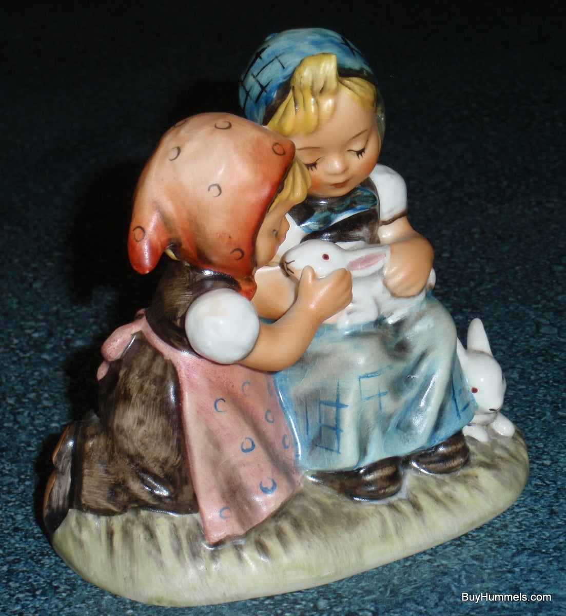 Easter Time Goebel Hummel Figurine #384 - Two Girls With Rabbits Easter Gift!