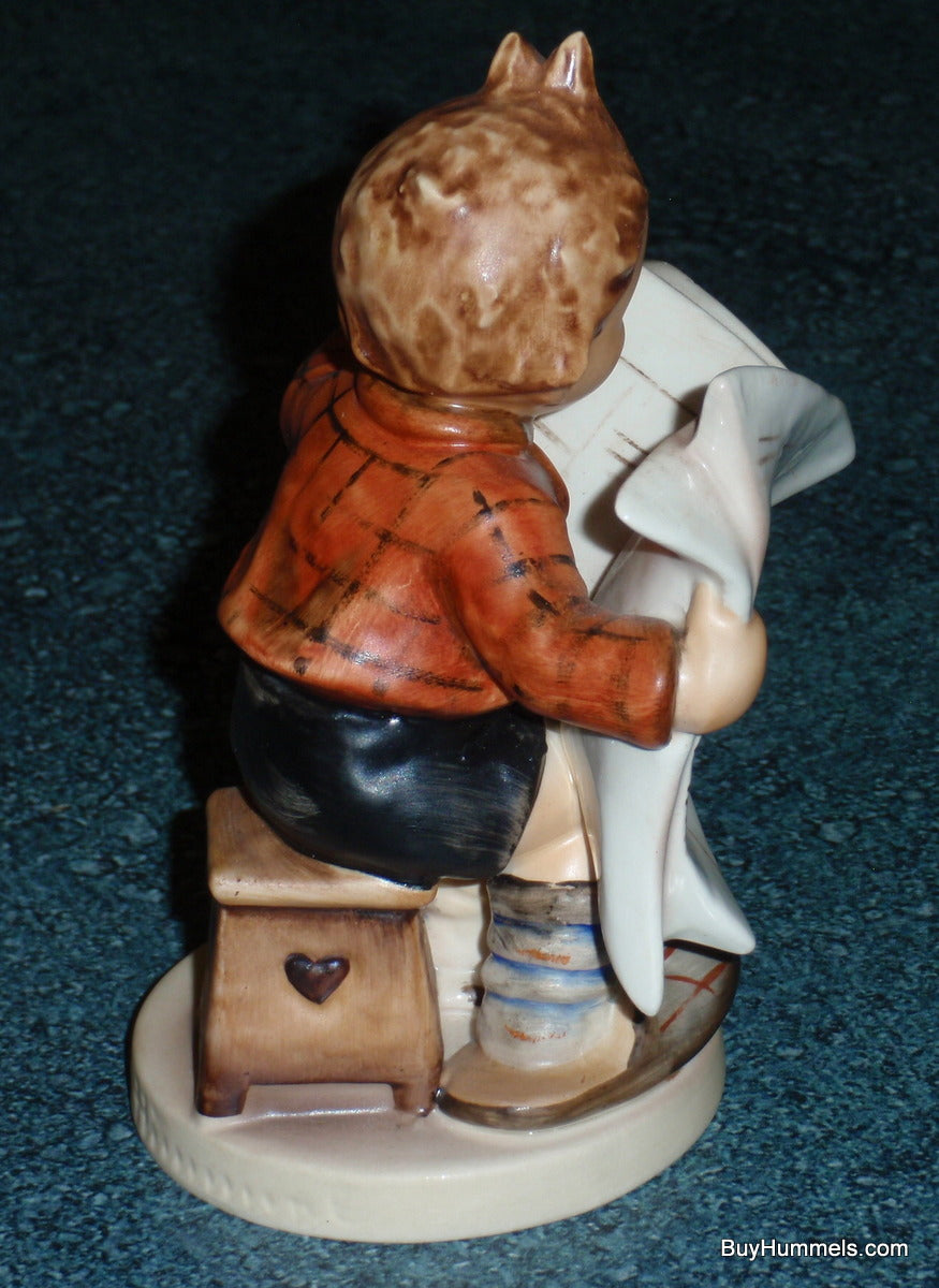 "Latest News" Goebel Hummel Figurine #184 Boy Reading Newspaper CUTE COLLECTIBLE