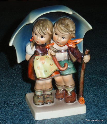 "Stormy Weather" Goebel Hummel Figurine #71 - Boy And Girl Under Umbrella!