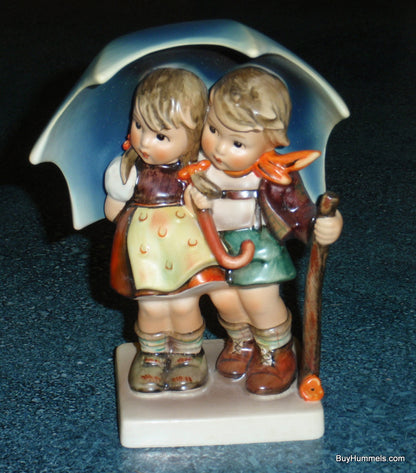 "Stormy Weather" Goebel Hummel Figurine #71 - Boy And Girl Under Umbrella!