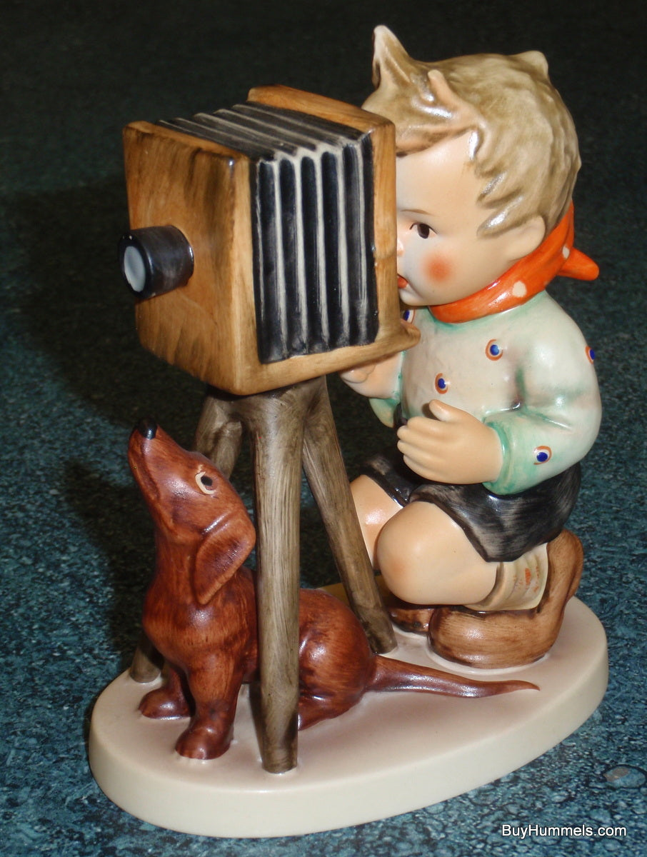 The Photographer Goebel Hummel Figurine #178 - Boy Taking Picture With Dachshund Dog!