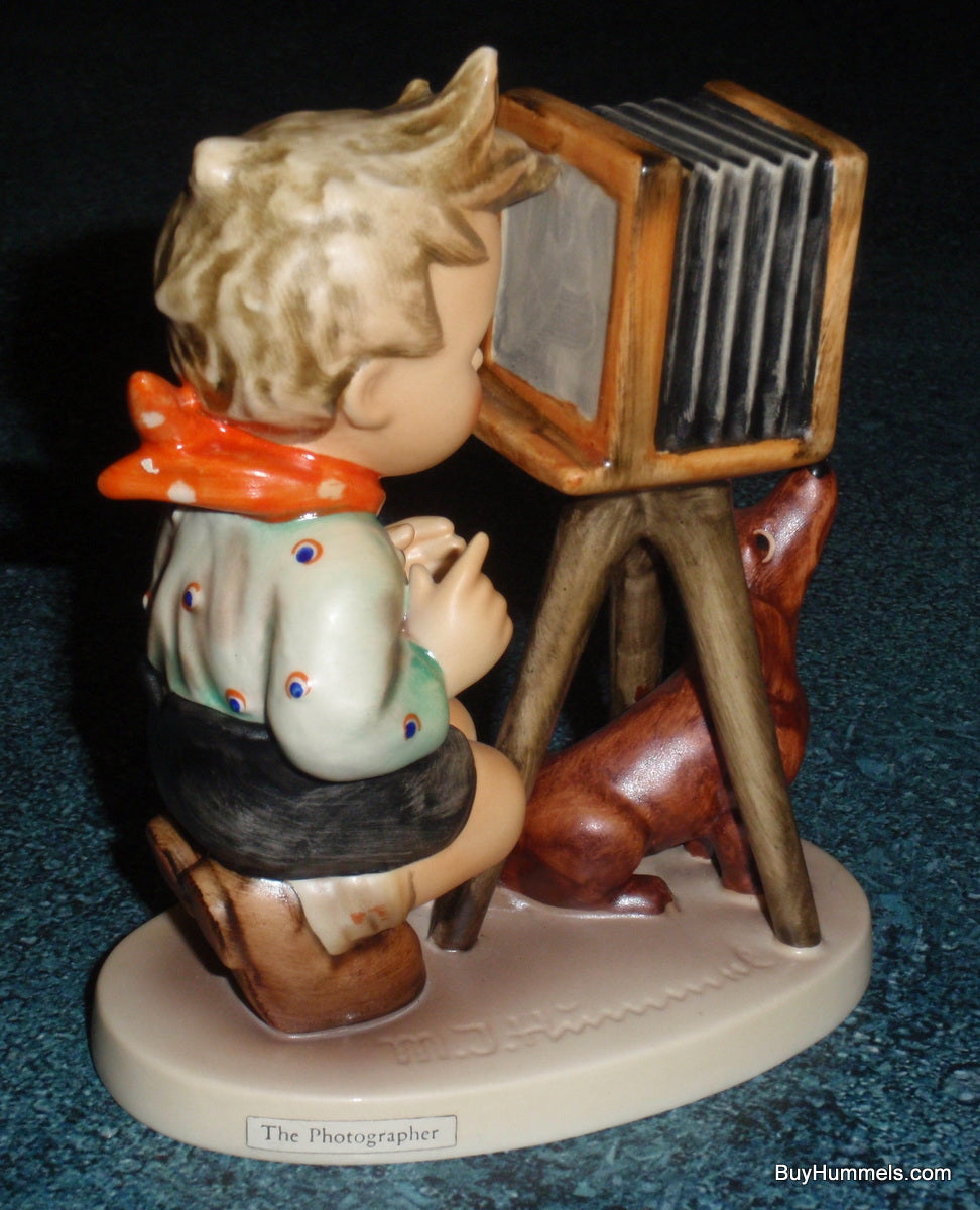 The Photographer Goebel Hummel Figurine #178 - Boy Taking Picture With Dachshund Dog!