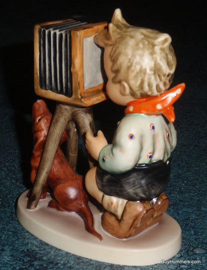 The Photographer Goebel Hummel Figurine #178 - Boy Taking Picture With Dachshund Dog!