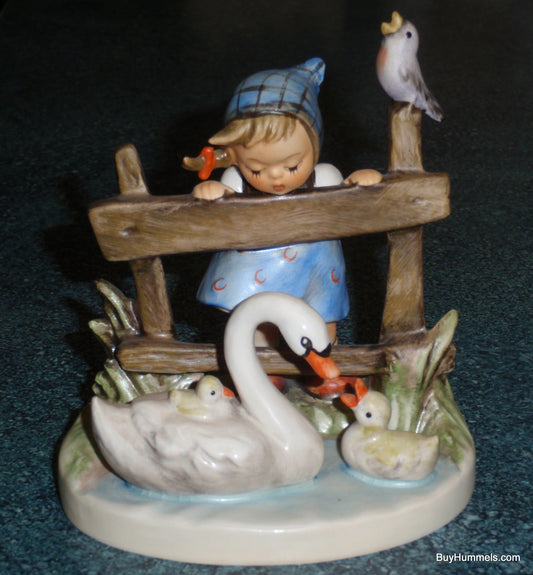 Goebel Hummel Figurine #344 Feathered Friends - Girl With Swans - CUTE GIFT!