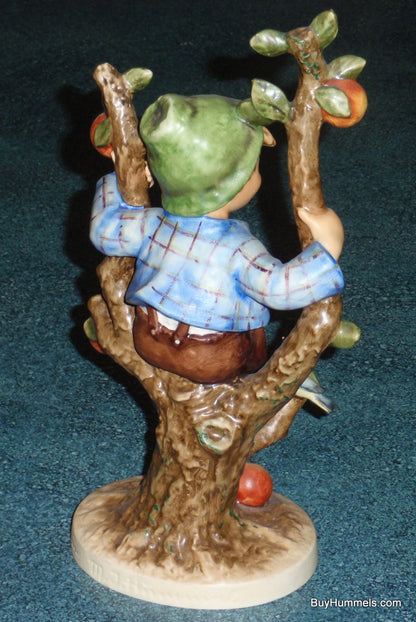 2 Goebel Figurines Hang On Little Boy Fishing, Boy with Chopped xmas tree