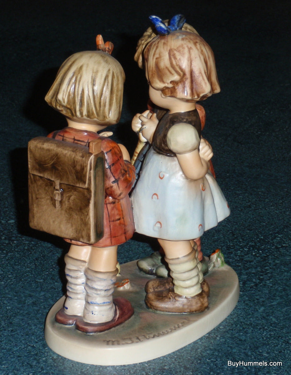 "School Girls" Goebel Hummel Figurine #177/I - Three Girls Learning Knitting!