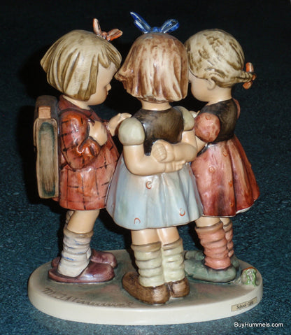 "School Girls" Goebel Hummel Figurine #177/I - Three Girls Learning Knitting!